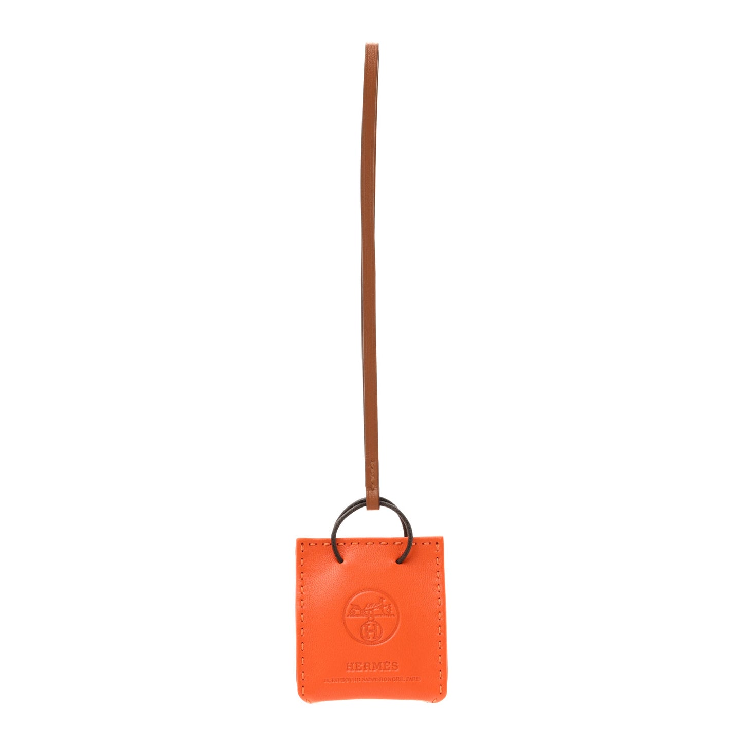 Milo Lambskin Swift Shopping Bag Charm Feu Gold