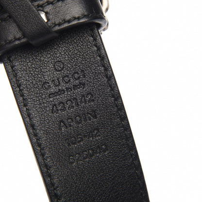 Gucci Moon Calfskin Crystal Dionysus 30mm Belt 105 42 Black Black Diamond 4 of 6
