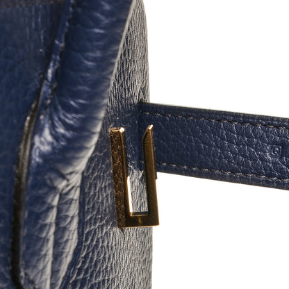 Hermes Taurillon Clemence Birkin 35 Bleu Saphir 15 of 23