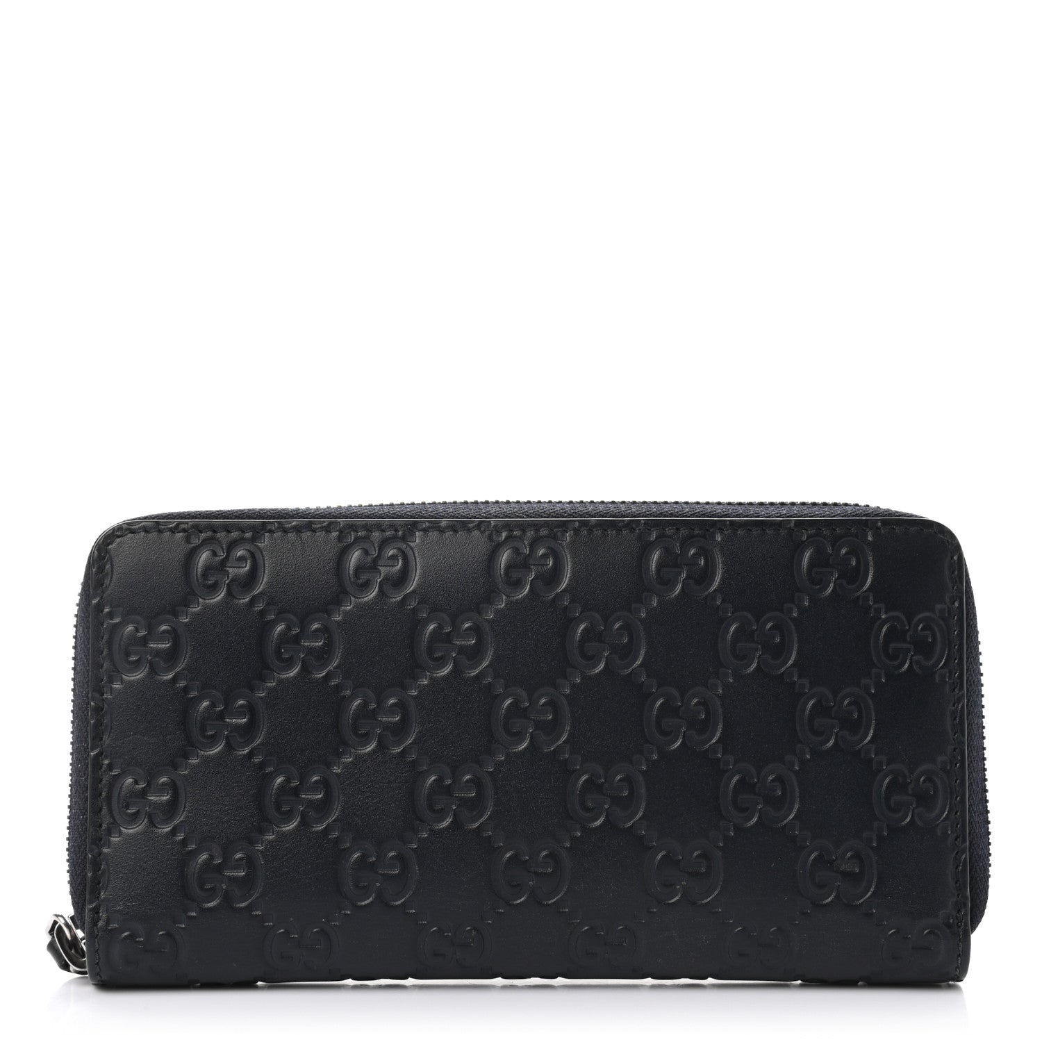 Gucci Guccissima Signature Zip Around Organizer Wallet Blue 1 of 7