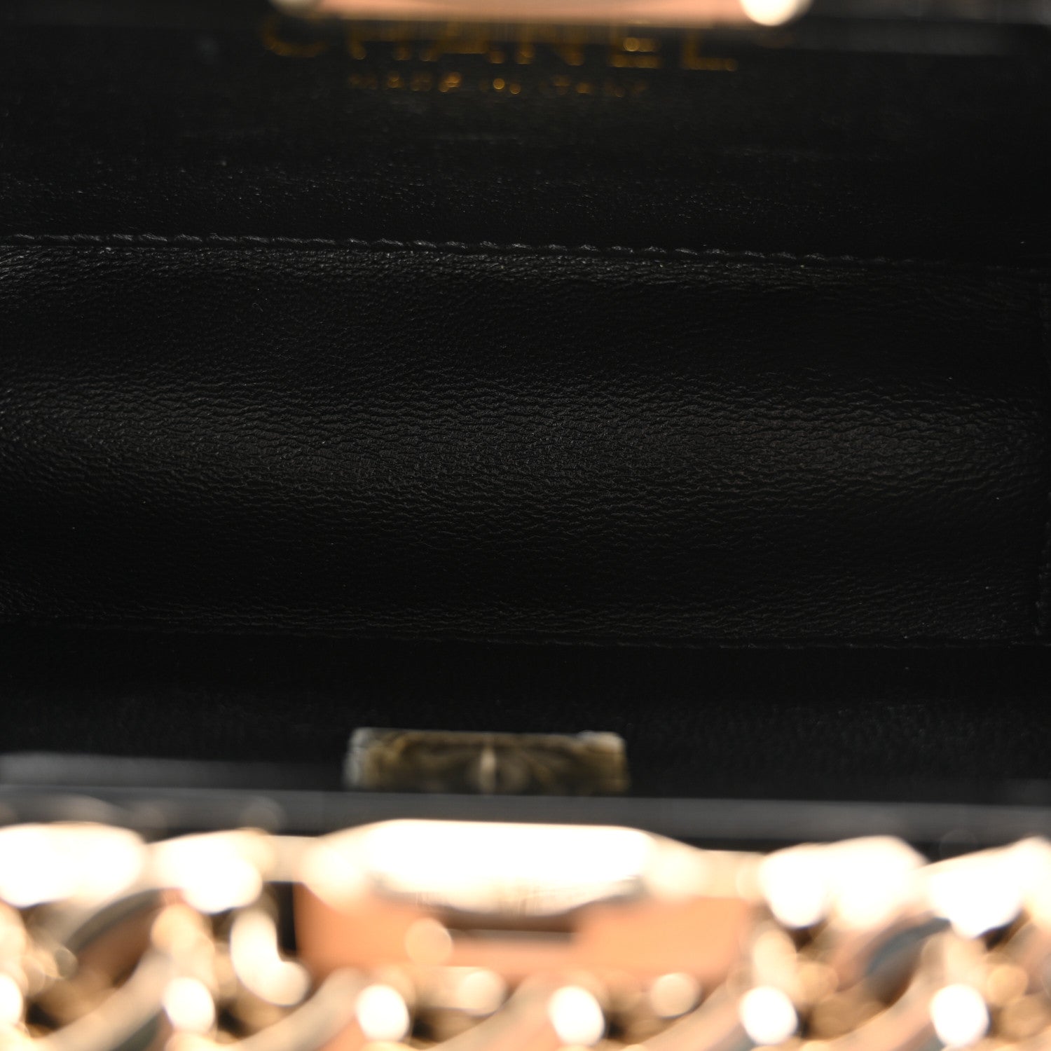 Chanel Plexiglass Quilted Chain Around Minaudiere Clutch Black 5 of 12