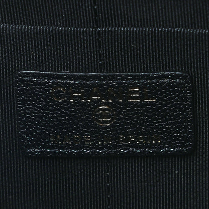 Chanel Iridescent Caviar Quilted Classic Pouch With Handle Black 5 of 6