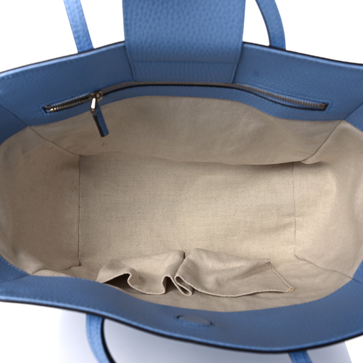 Dollar Calfskin Small Swing Tote Mineral Blue