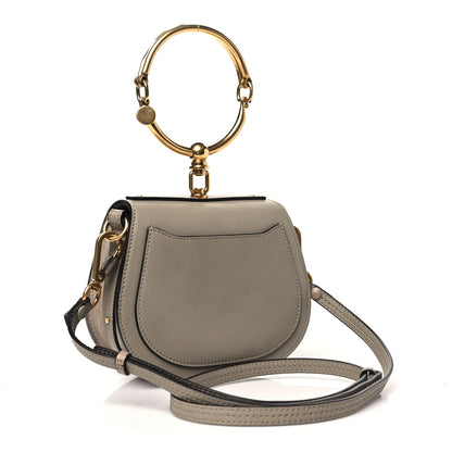 Chloe Calfskin Suede Small Nile Bracelet Bag Motty Grey 3 of 10