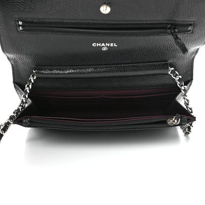 Chanel Caviar Quilted Wallet On Chain WOC Black 4 of 11
