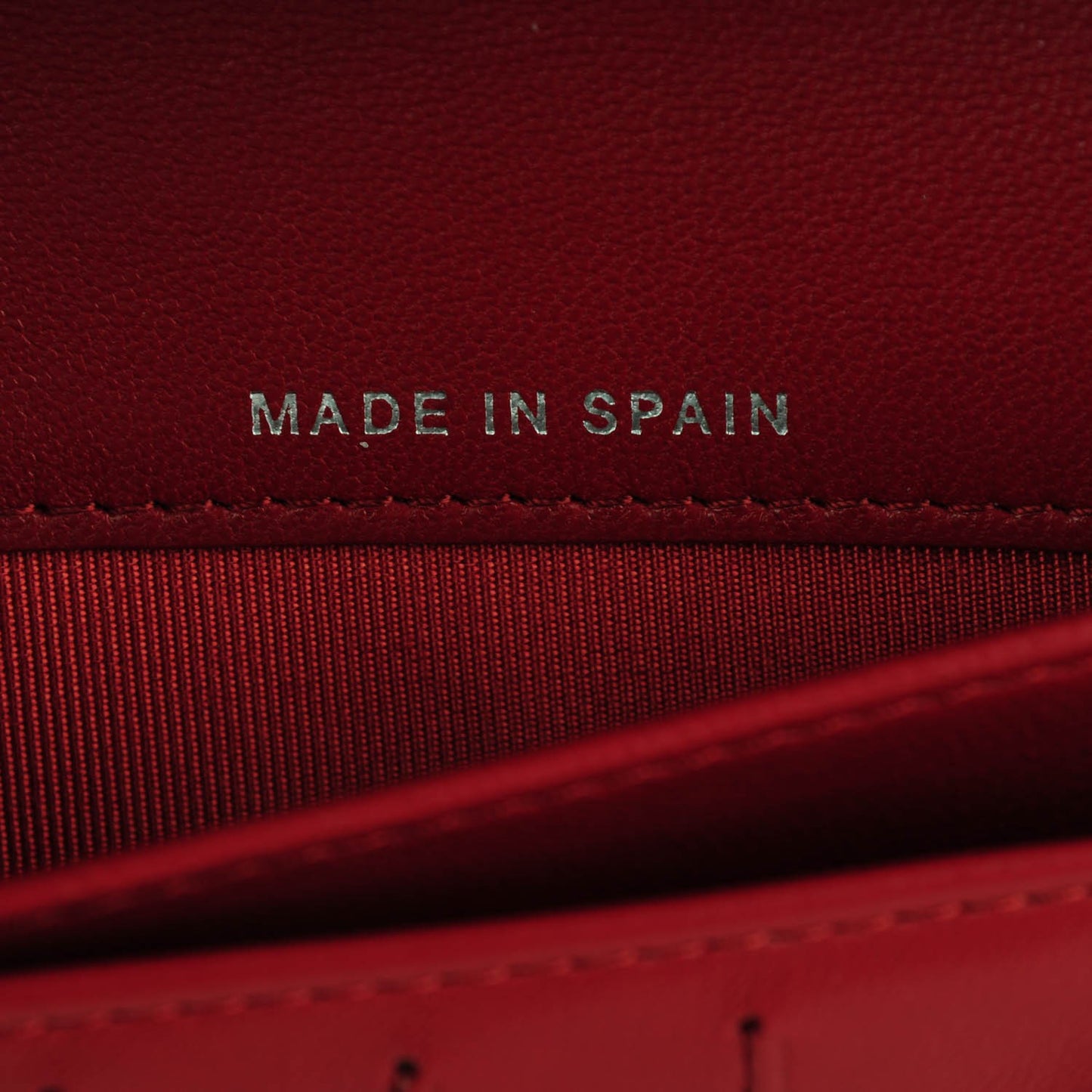 Lambskin Quilted Large Flap Wallet Red