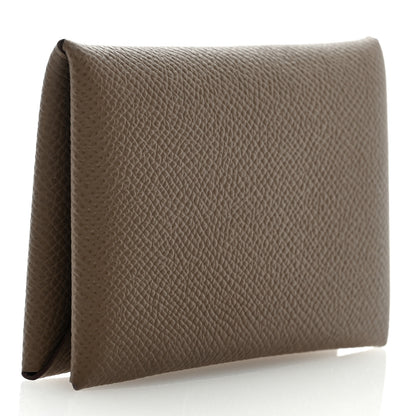 Hermes Epsom Calvi Card Case Etoupe 3 of 6