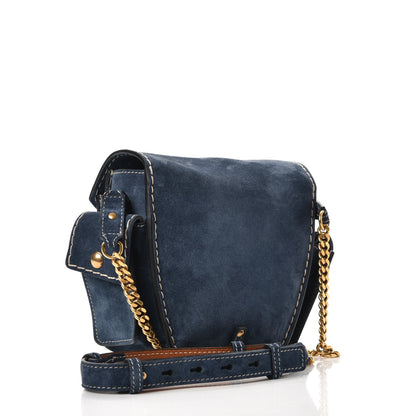 Chloe Calfskin Suede Small Jodie Camera Bag Navy 3 of 7
