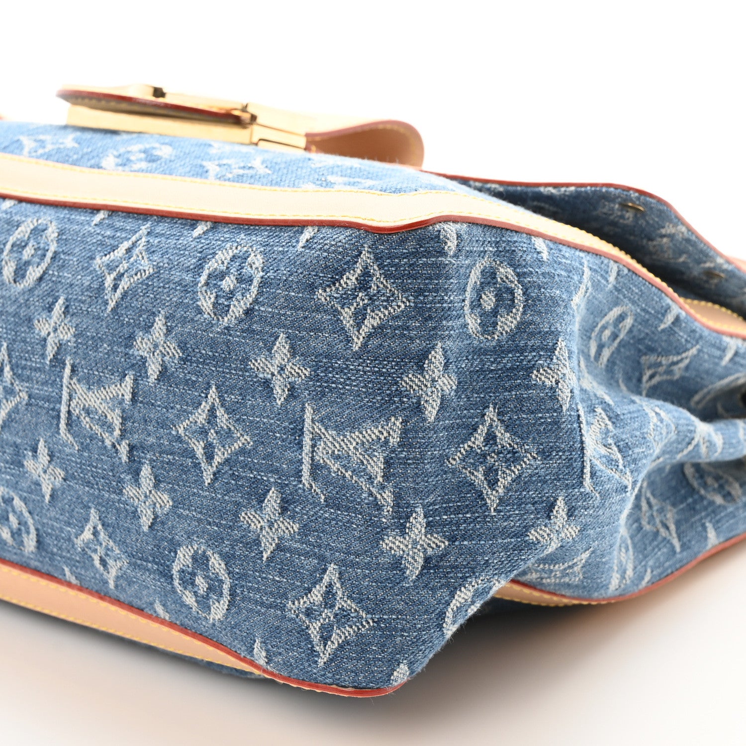 Louis Vuitton Denim Monogram Dauphine Soft GM Blue 10 of 10