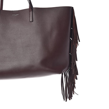Saint Laurent Calfskin Large Fringe Shopping Tote Amaranto 25 of 35