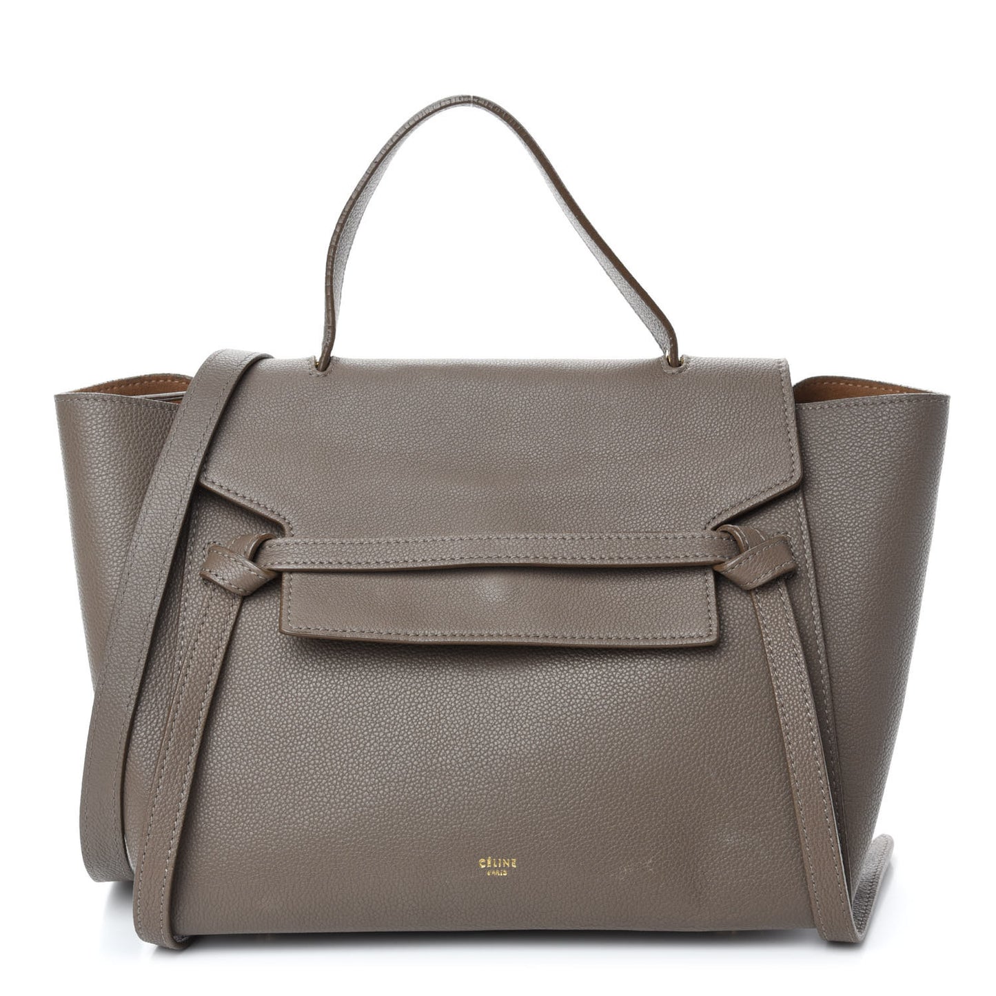 Grained Calfskin Mini Belt Bag Taupe
