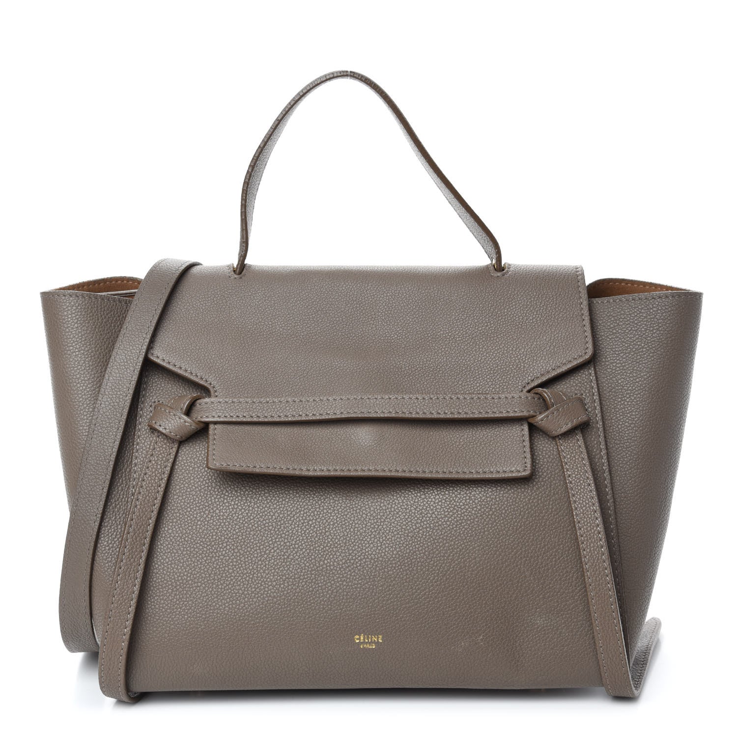 Celine Grained Calfskin Mini Belt Bag Taupe 1 of 14