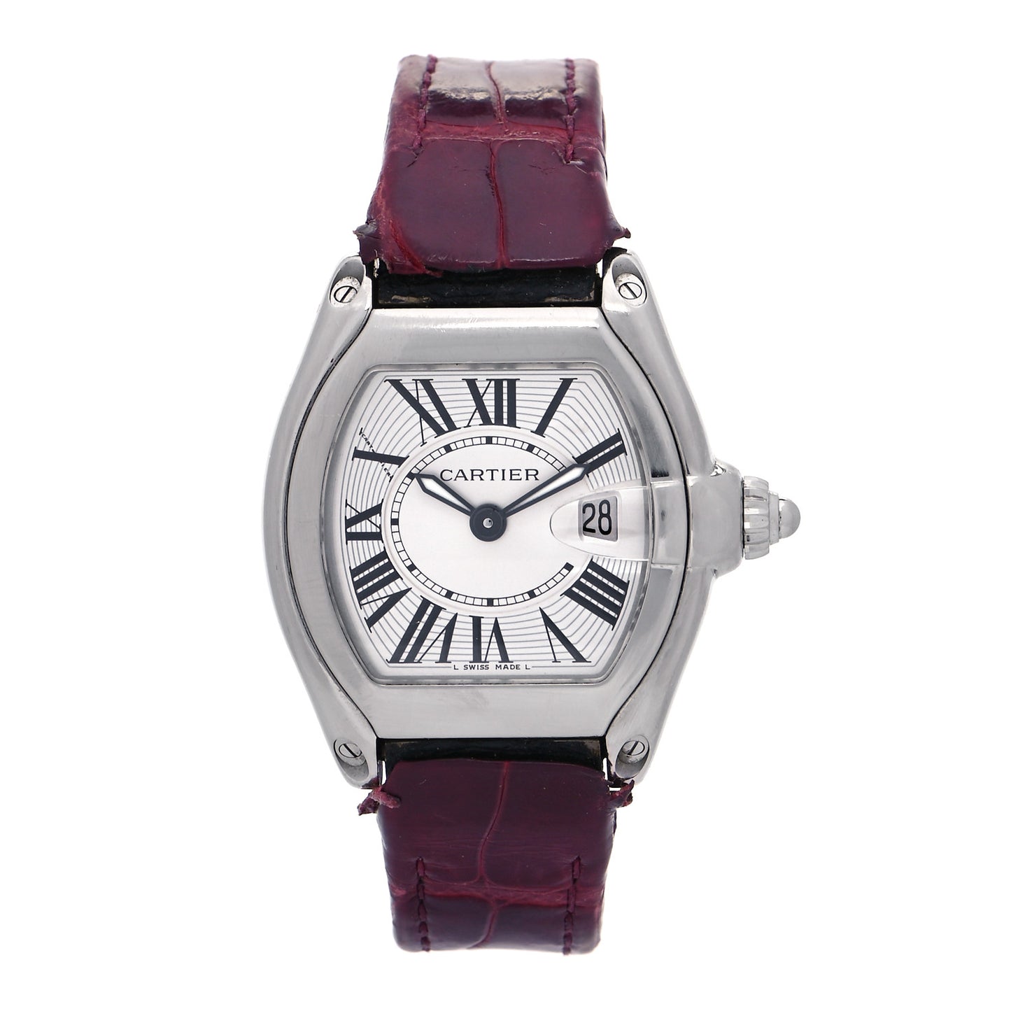 Stainless Steel Alligator 31mm Roadster Quartz Watch Red