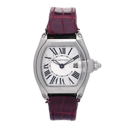 Cartier Stainless Steel Alligator 31mm Roadster Quartz Watch Red 1 of 5