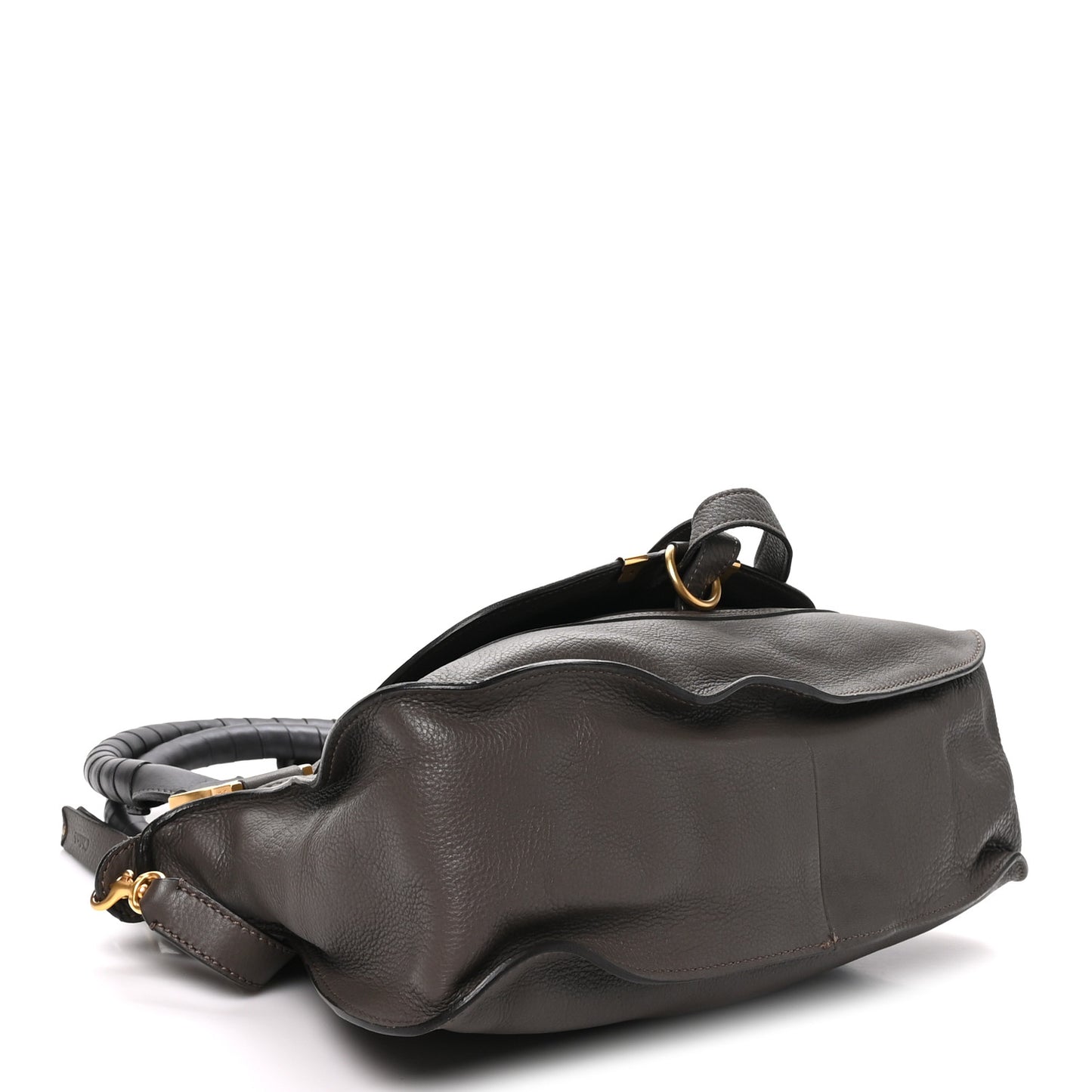 Calfskin Medium Marcie Satchel Anchor Grey
