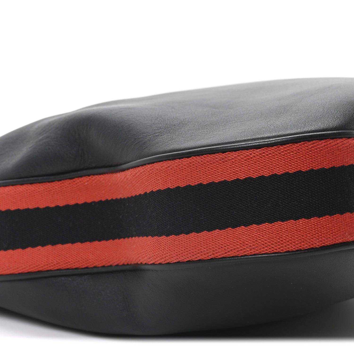 Gucci Aria Calfskin Web Large Attache Shoulder Bag Black 9 of 10