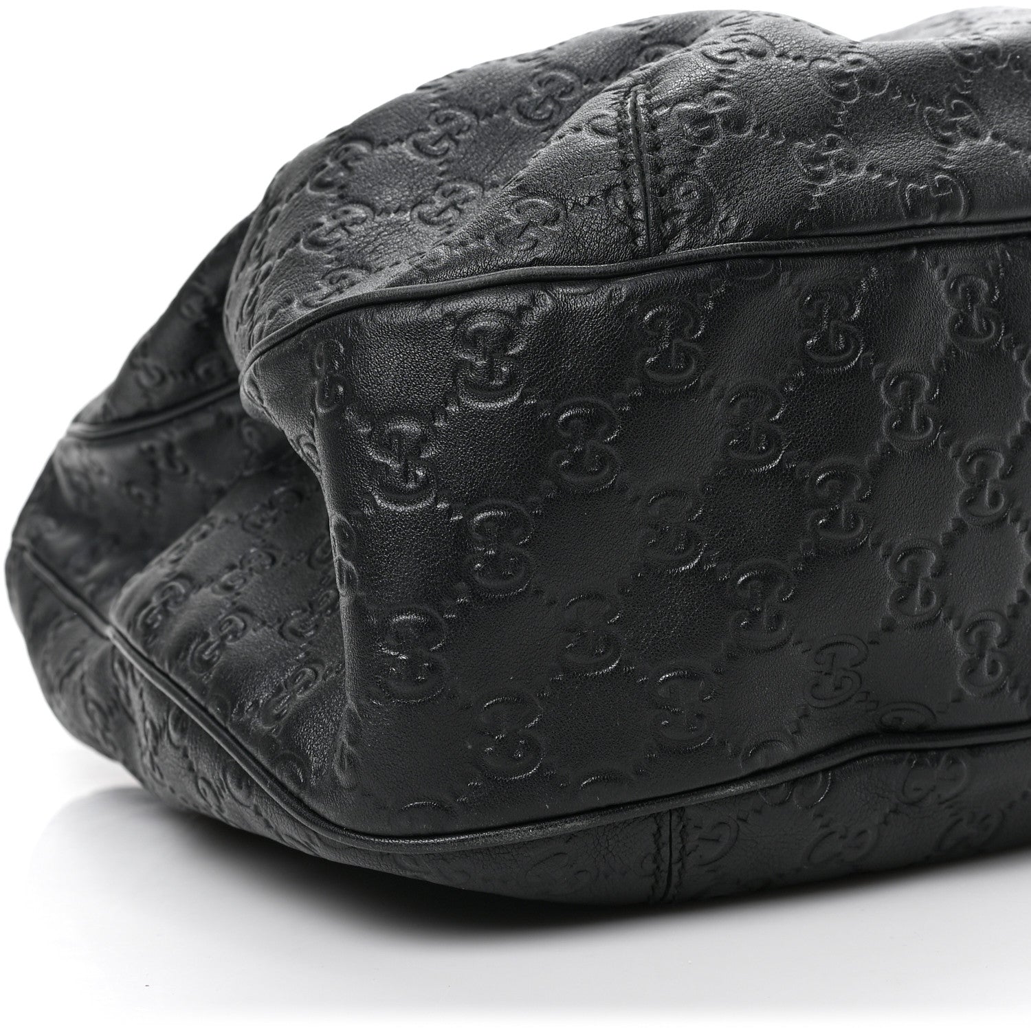 Gucci Guccissima Large New Ladies Web Hobo Black 8 of 9