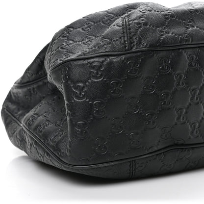 Gucci Guccissima Large New Ladies Web Hobo Black 8 of 9