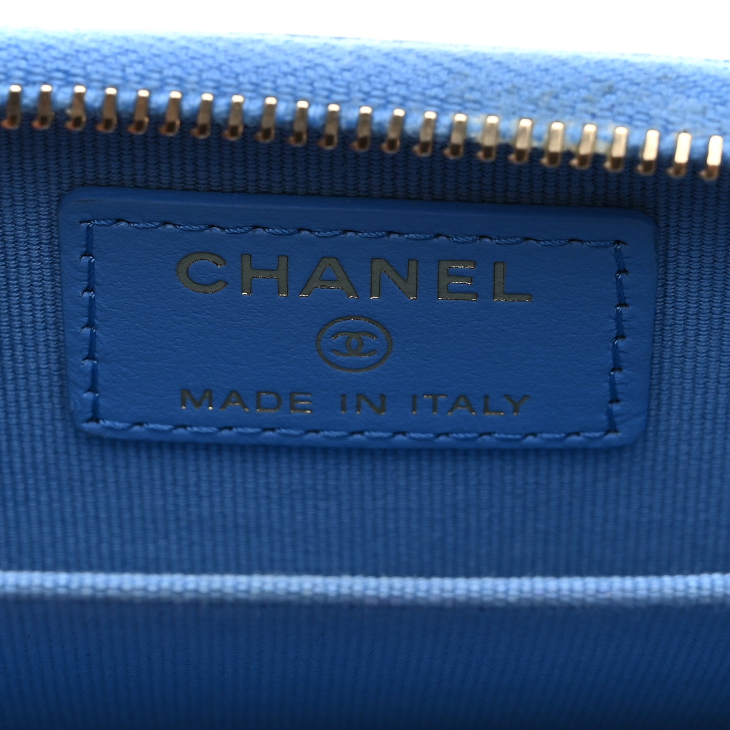 Chanel Lambskin Quilted Chanel 19 Zip Around Coin Purse Wallet Dark Blue 6 of 7
