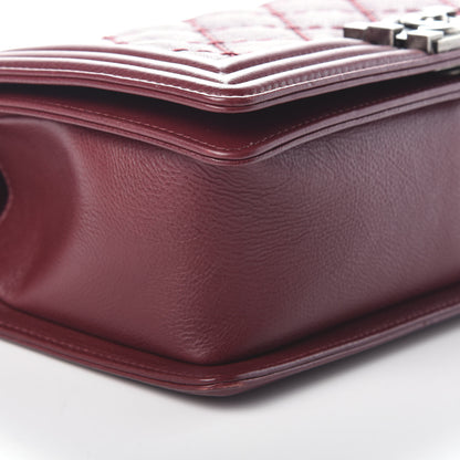 Chanel Calfskin Double Stitch Medium Boy Flap Burgundy 5 of 10