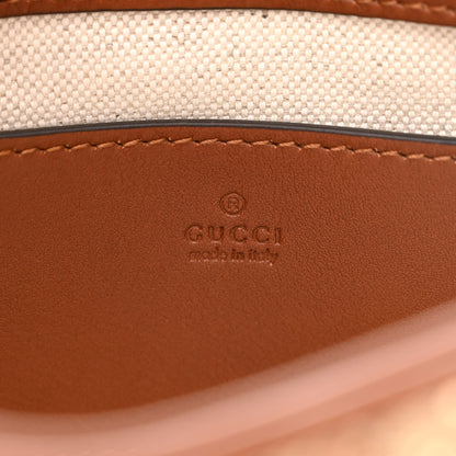 Gucci New Canvas Charisma Calfskin Crystal GG Monogram Mini Jackie 1961 Hobo Camel Ebony 6 of 10