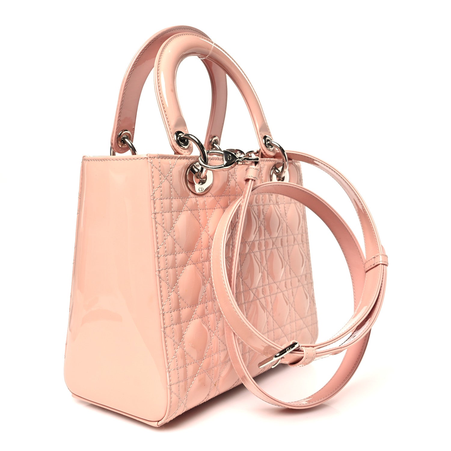 Christian Dior Patent Cannage Medium Lady Dior Light Pink 3 of 10