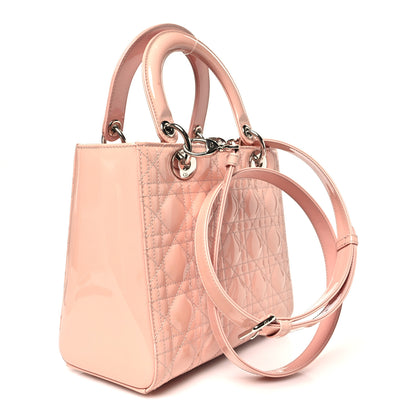 Christian Dior Patent Cannage Medium Lady Dior Light Pink 3 of 10