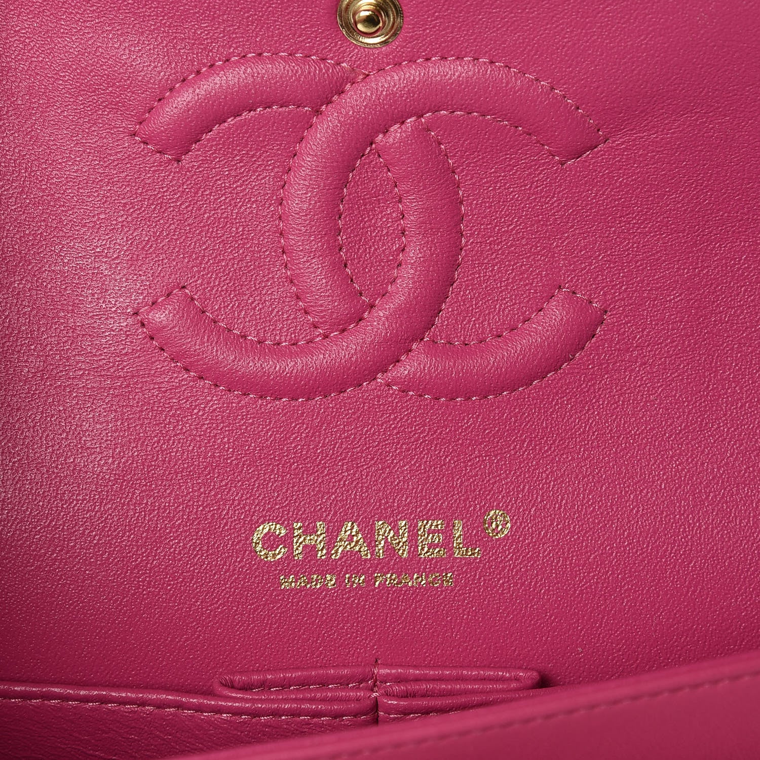 Chanel Lambskin Chevron Quilted Medium Double Flap Pink 6 of 12