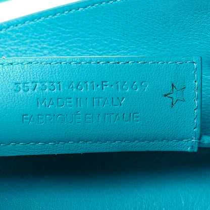 Balenciaga Supple Calfskin Papier A4 Zip Around Tote Bleu Caraibes 7 of 10