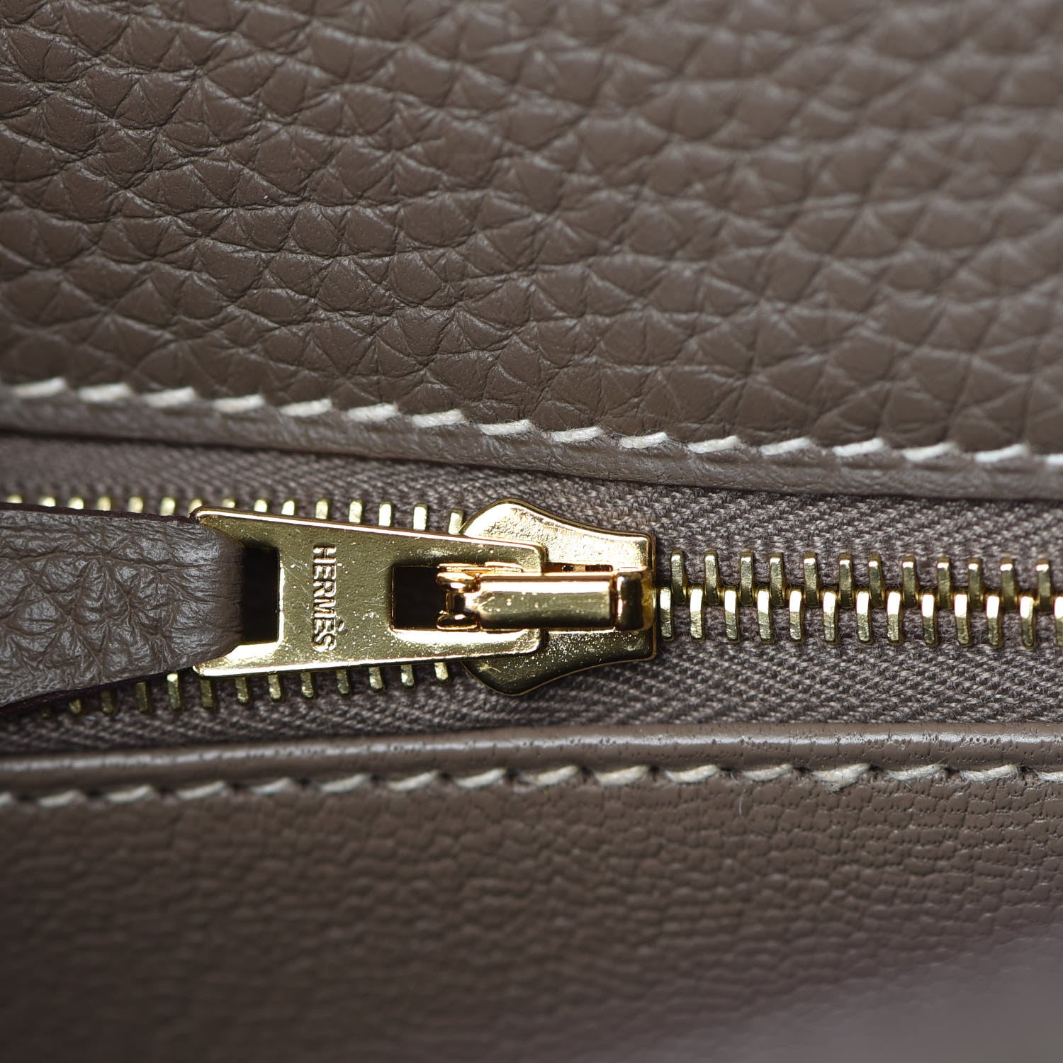 Hermes Taurillon Clemence Kelly Retourne 28 Etoupe 15 of 38