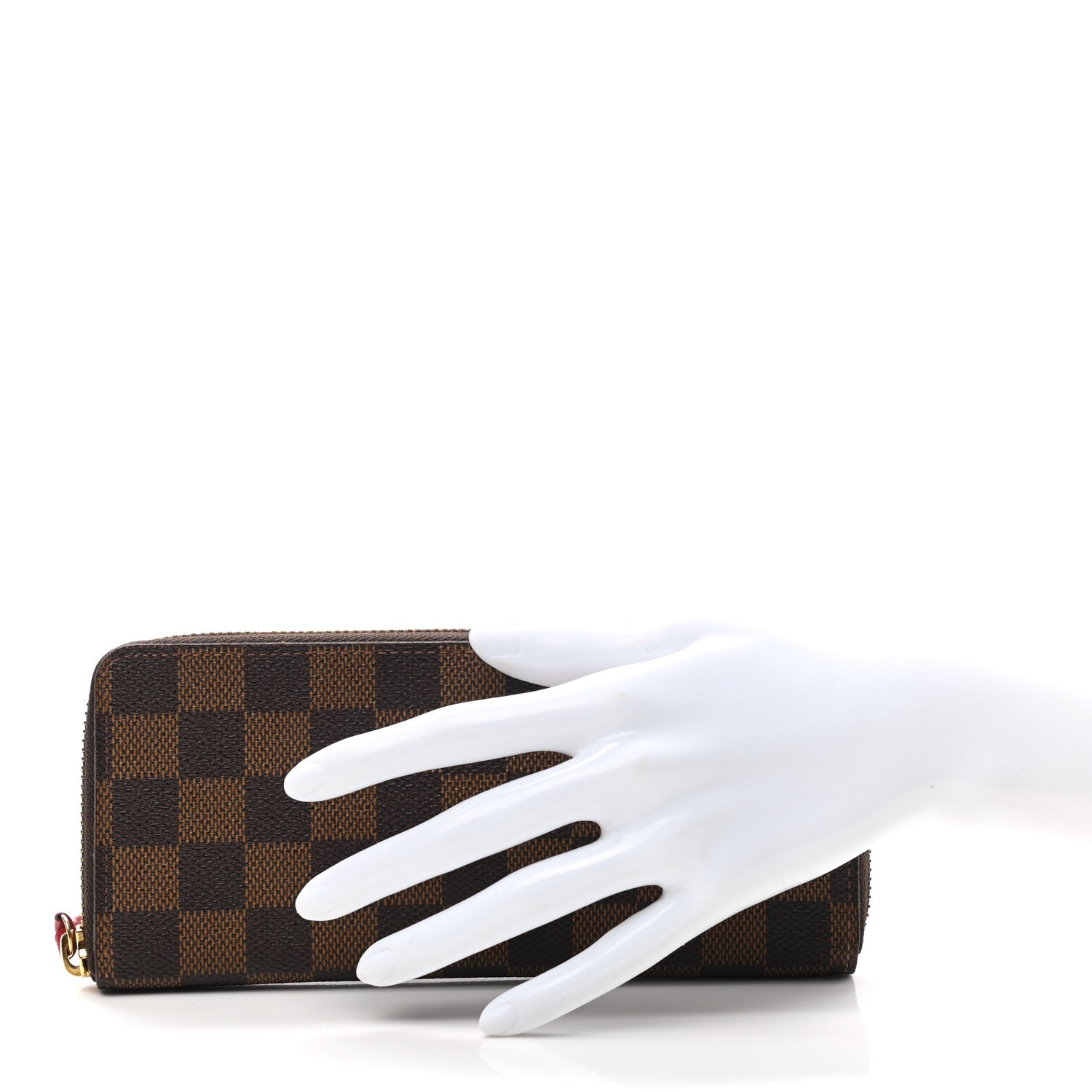 Louis Vuitton Damier Ebene Clemence Wallet Cherry 2 of 8
