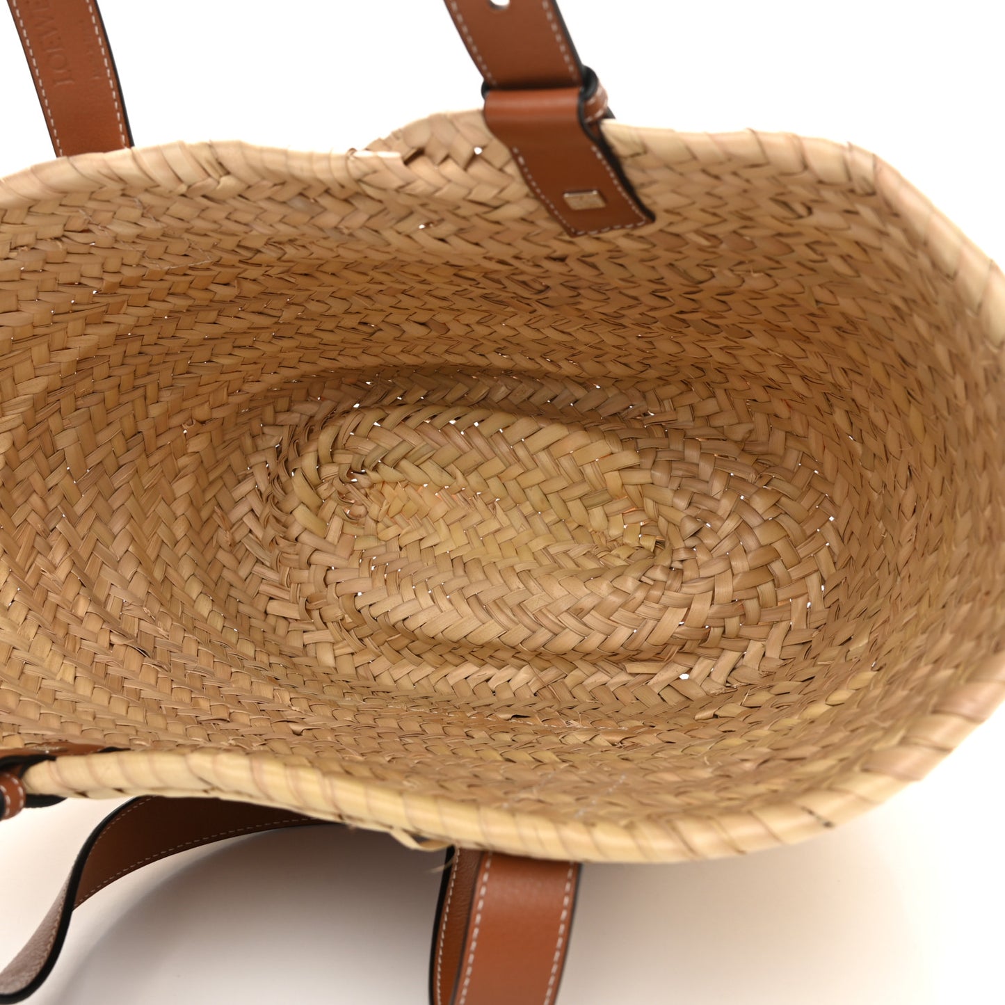 Raffia Basket Tote Bag Natural Tan