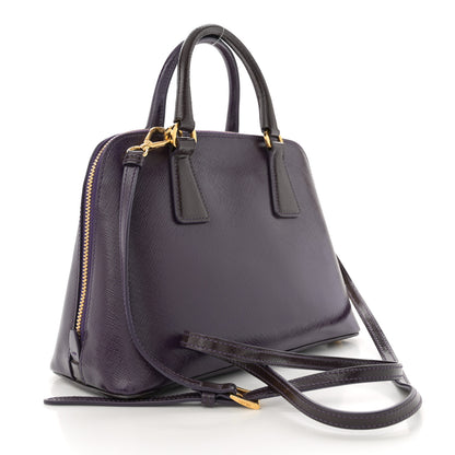 Prada Saffiano Vernice Small Promenade Tote Viola 3 of 11