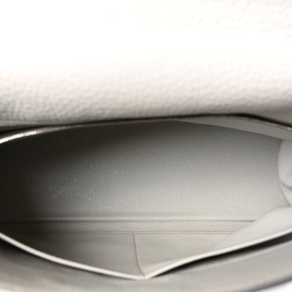 Hermes Taurillon Clemence Kelly Retourne 32 Gris Perle 5 of 11