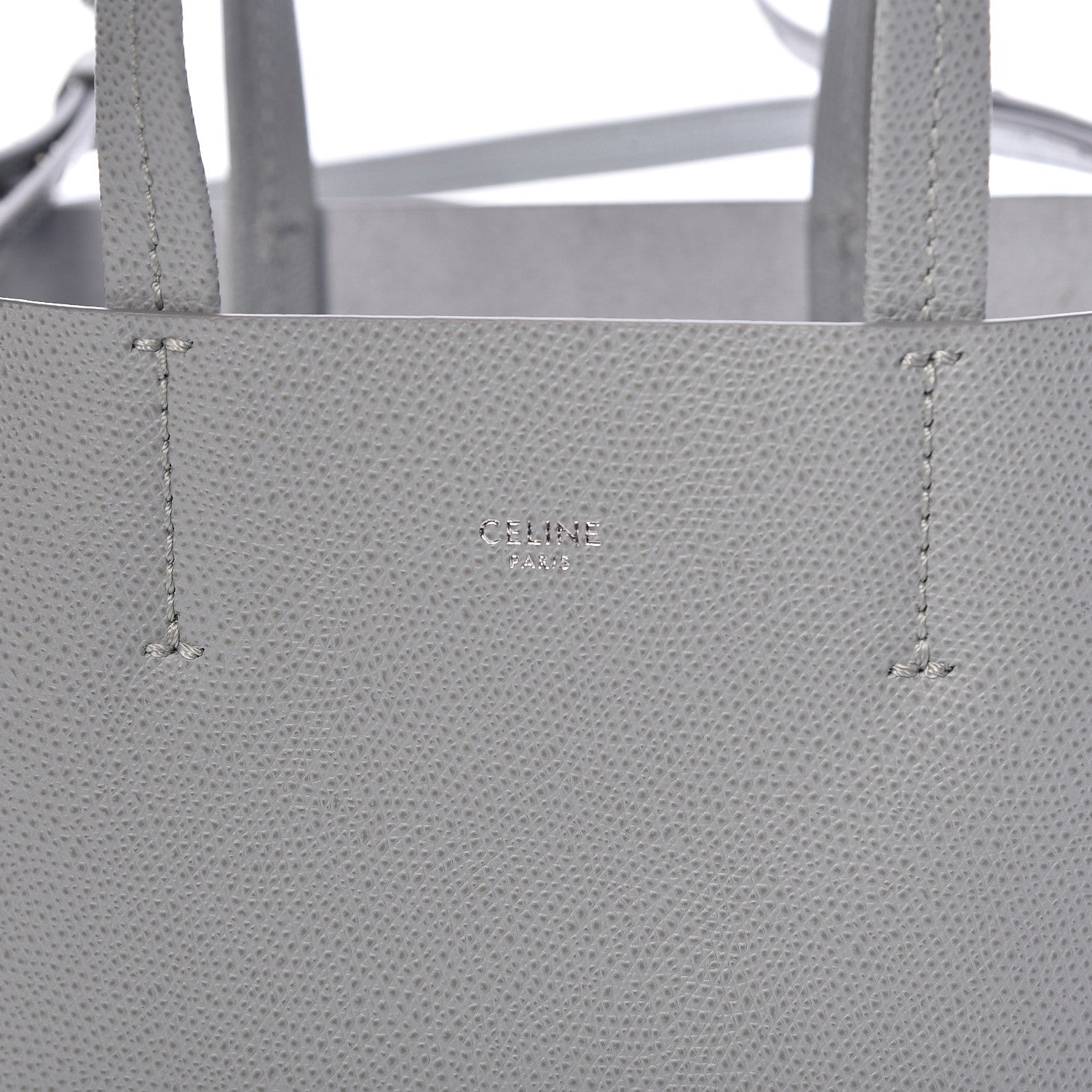 Celine Grained Calfskin Small Vertical Cabas Mineral 8 of 11