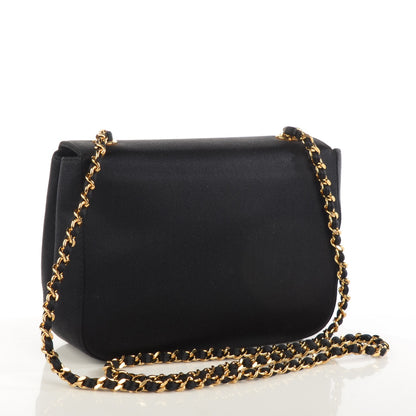 Chanel Satin Mini Camellia Flap Black 3 of 8