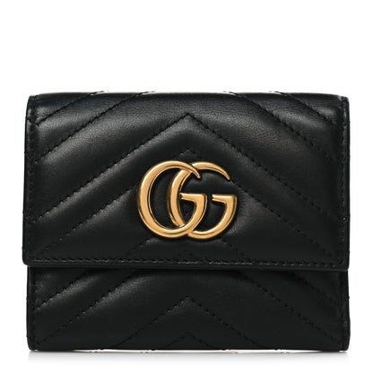 Gucci Calfskin Matelasse GG Marmont Wallet Black 1 of 6
