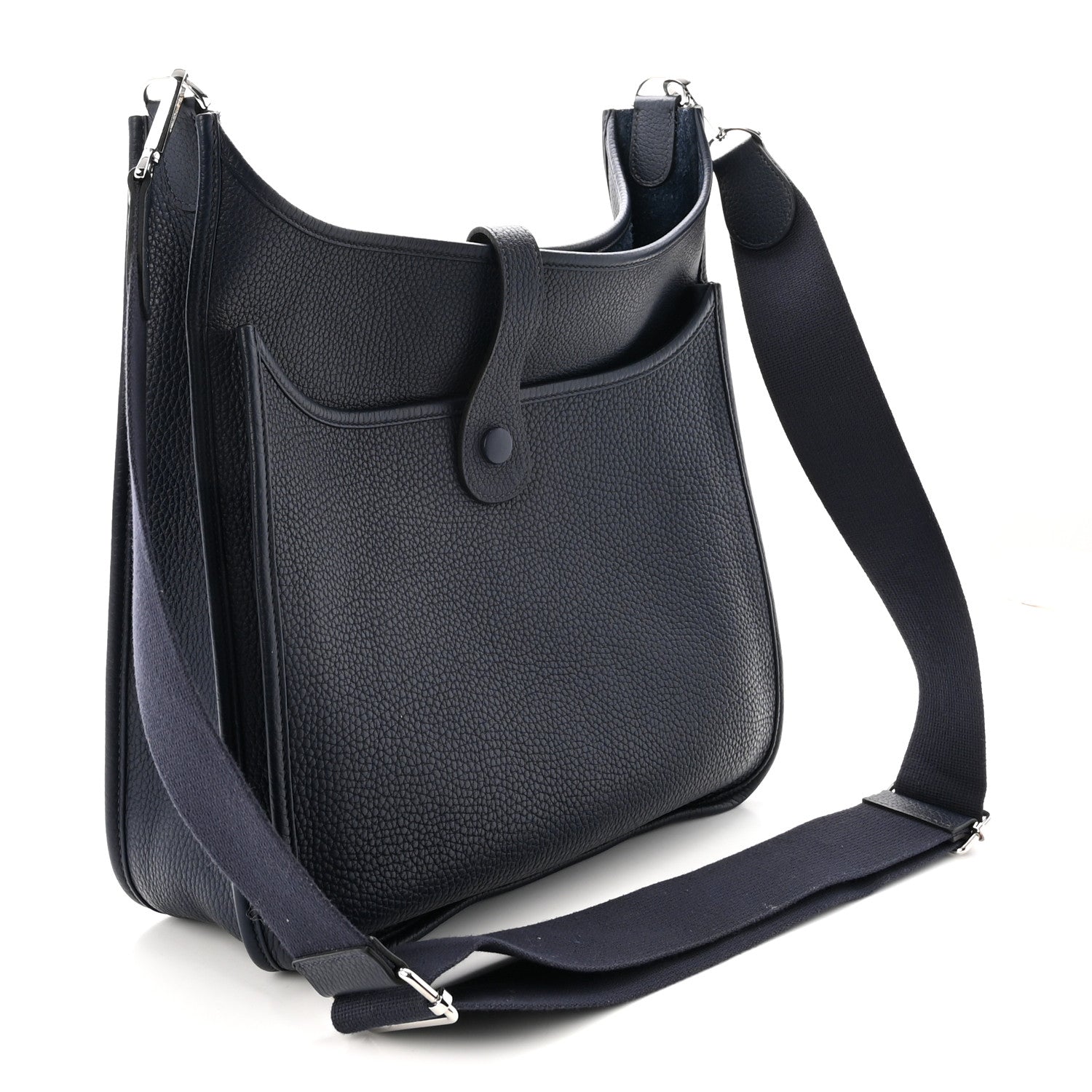 Hermes Taurillon Clemence Evelyne III GM Bleu Nuit 3 of 9