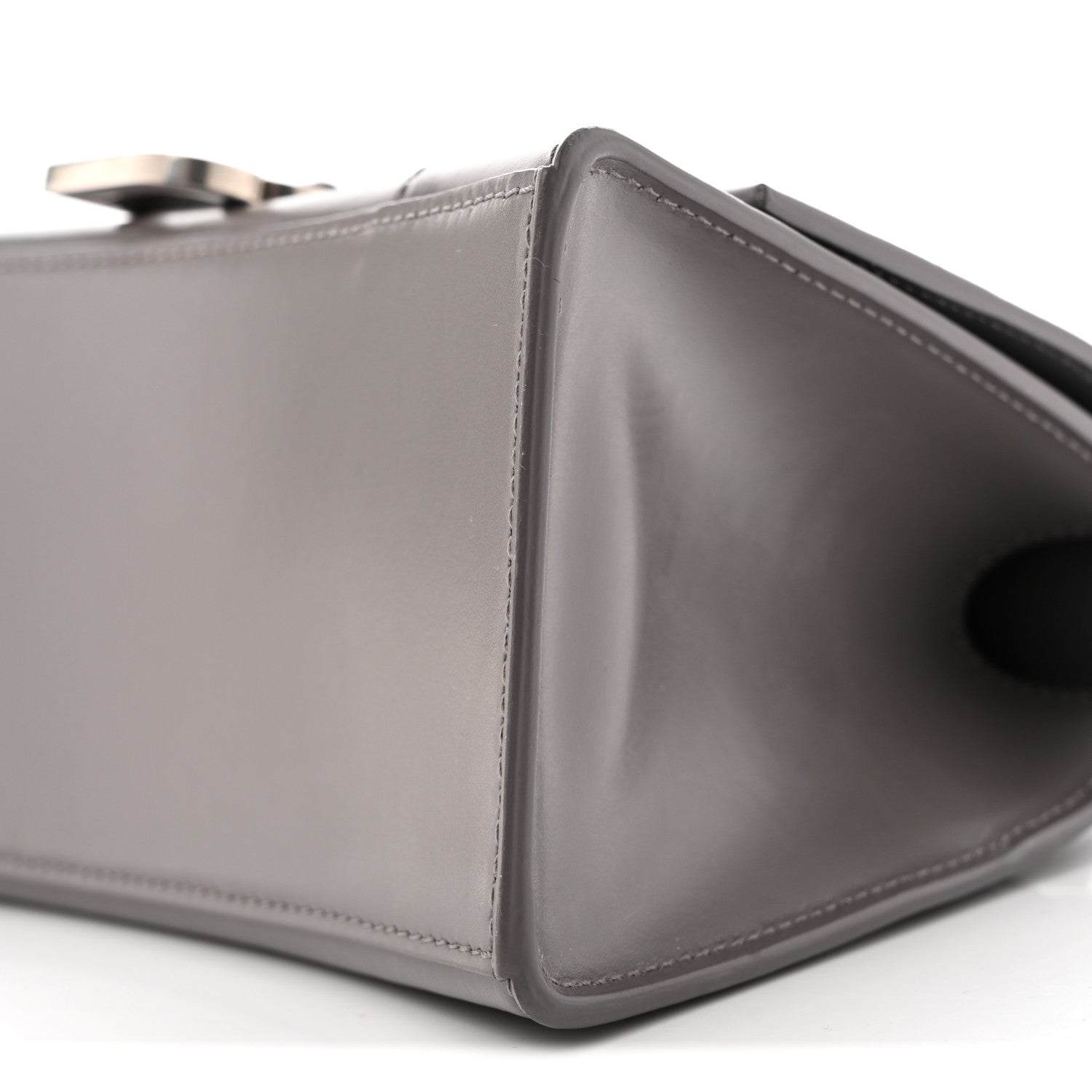 Balenciaga Shiny Box Calfskin Small Hourglass Top Handle Bag Dark Grey 9 of 12