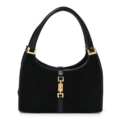 Gucci Suede Bardot Shoulder Bag Black 1 of 12