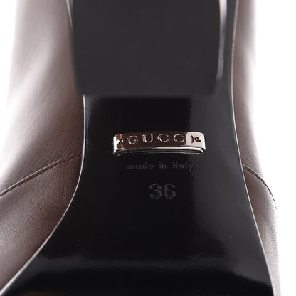 Gucci Calfskin Twiggy Boot Horsebit 36 Nut Brown 6 of 15