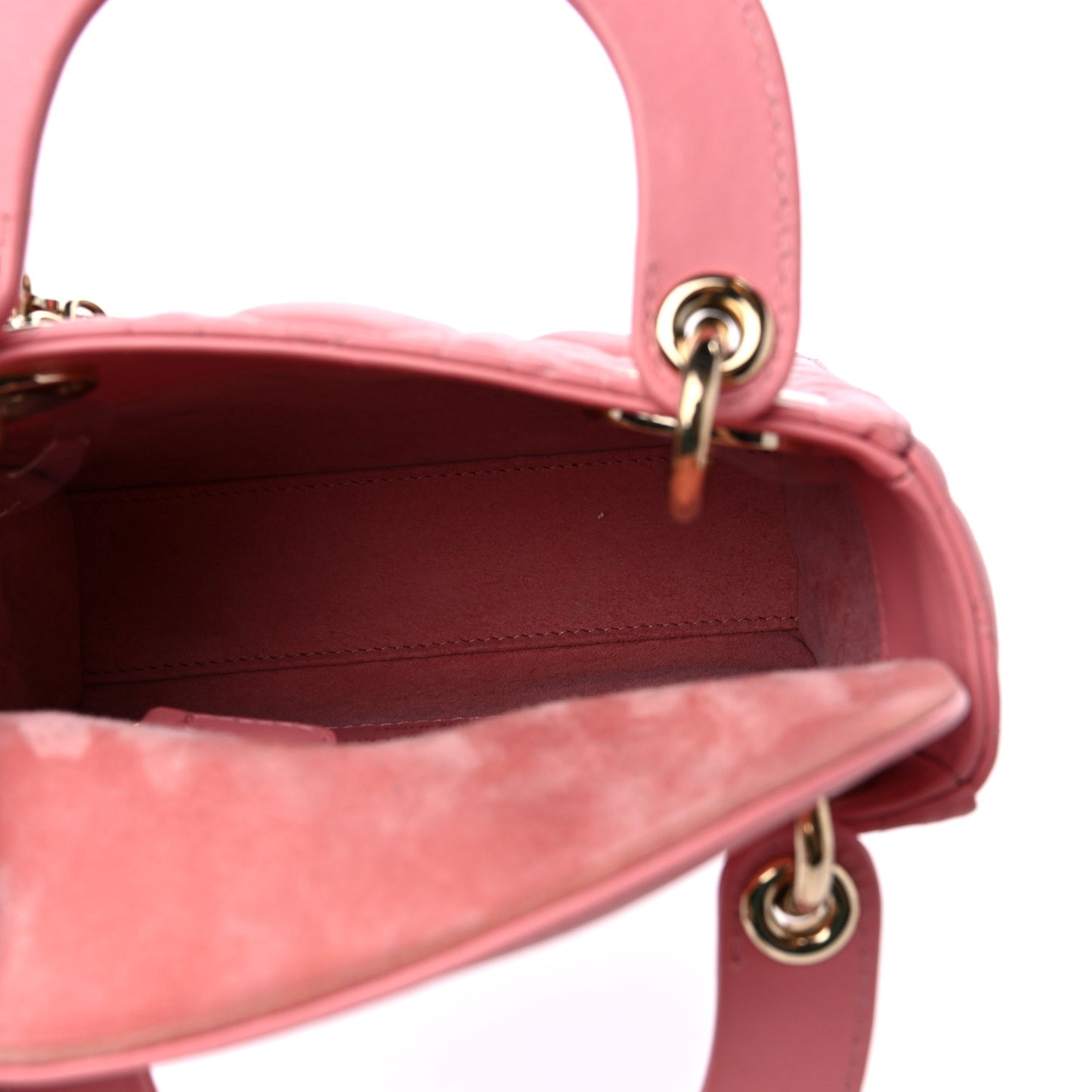 Lambskin Cannage Mini Lady Dior Pink