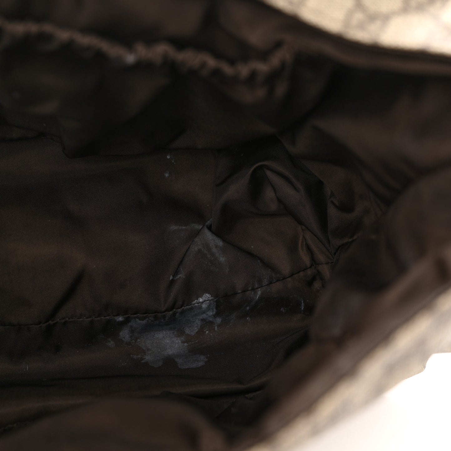 GG Plus Monogram Messenger Diaper Bag Dark Brown