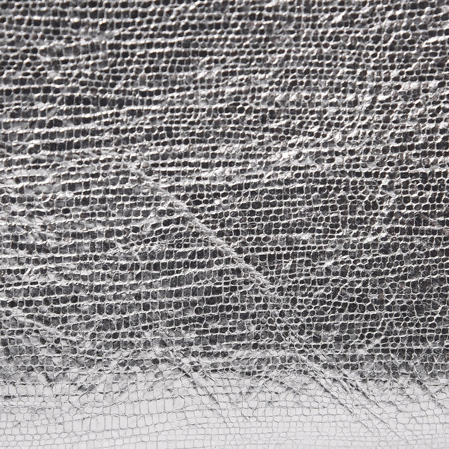 Textured Metallic Calfskin Classic Monogram Cassandre Clutch Silver