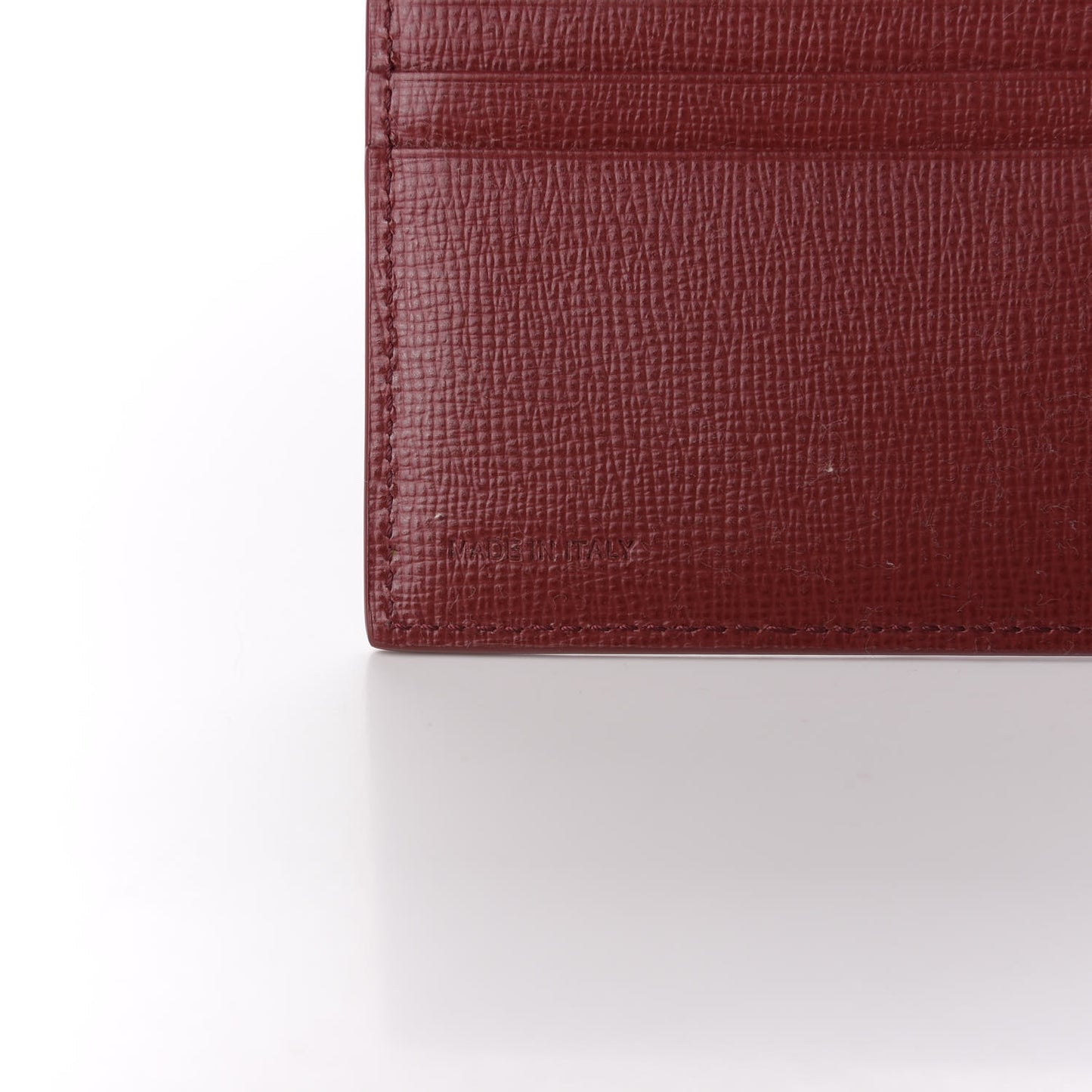 London Grainy Calfskin Bernie Credit Card Case Red