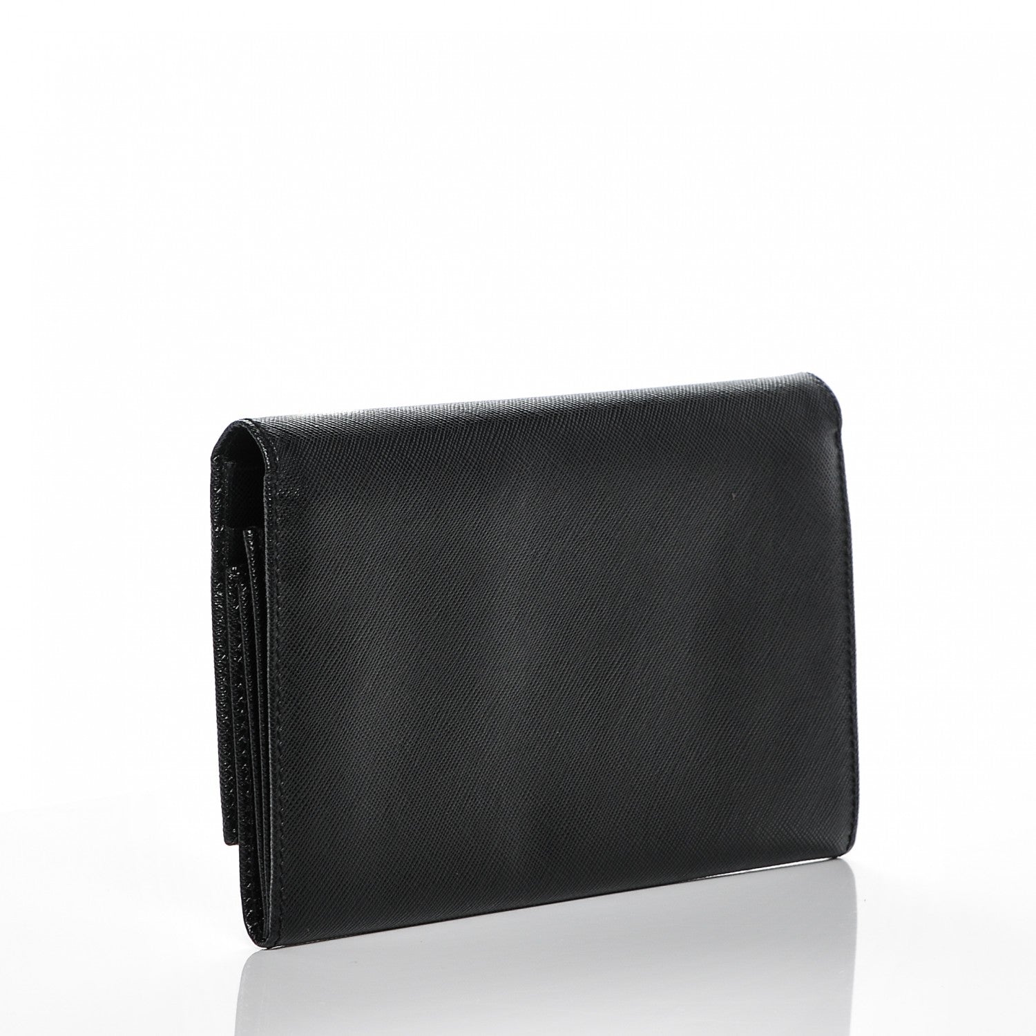 Prada Saffiano Continental Flap Wallet Nero Black 3 of 6