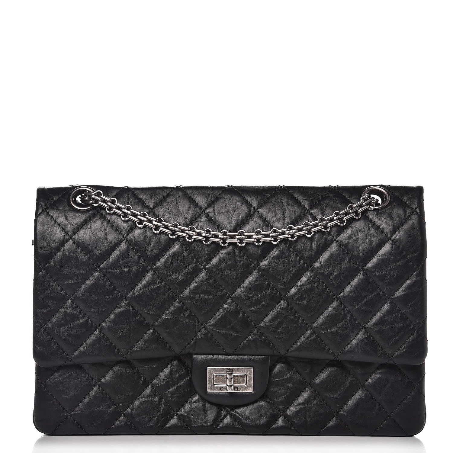 Chanel Aged Calfskin Quilted 2.55 Reissue 226 Flap Black 1 of 9