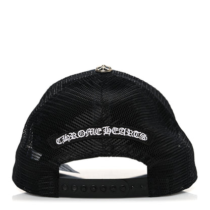 Chrome Hearts Cotton Mesh Triple Cross Cemetery CH Trucker Hat Black White 6 of 8