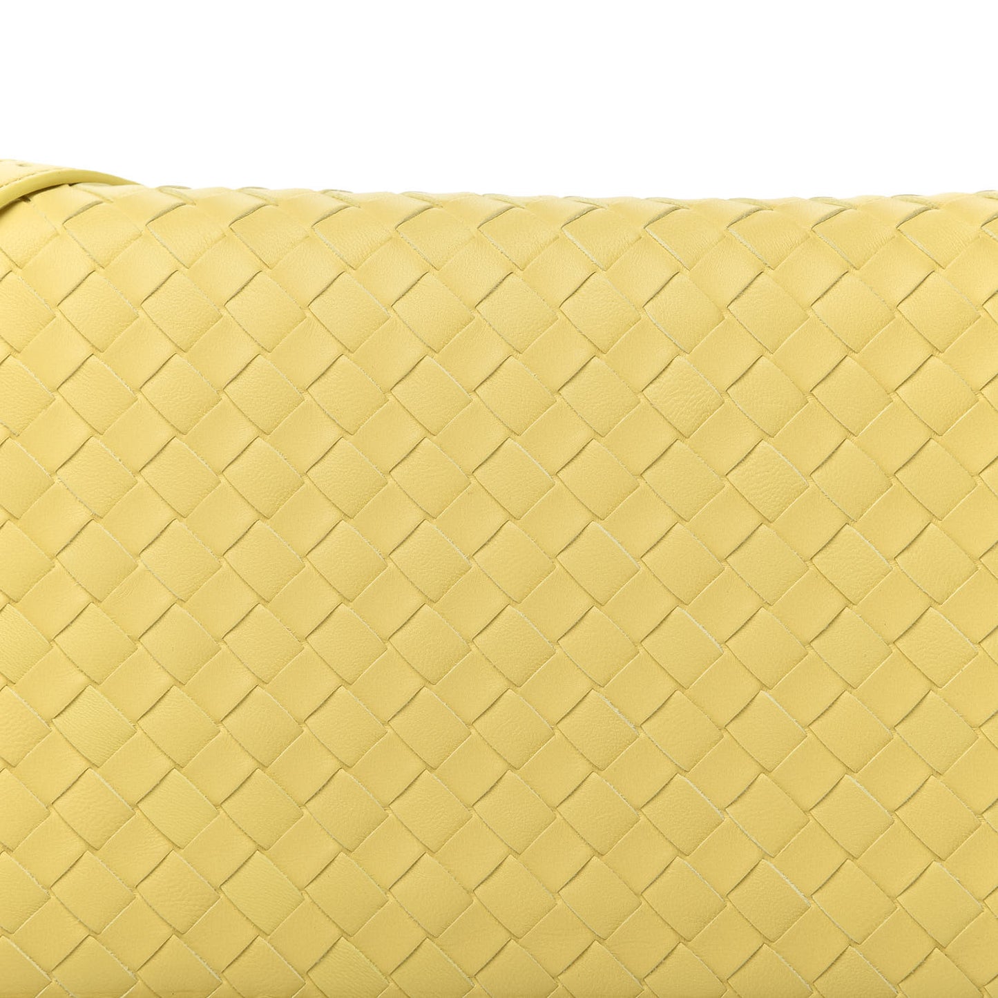 Nappa Intrecciato Dahlia Clutch Crossbody Moutarde