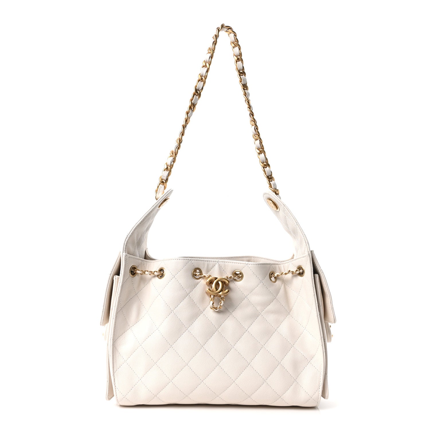 Chanel Caviar Quilted Small Chanel 25 Handbag White 1 of 11